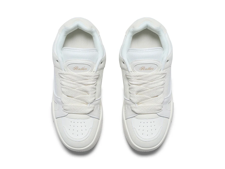 Chunky Sole White Fashion Sneakers