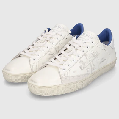 White Leather Low-Top Sneakers