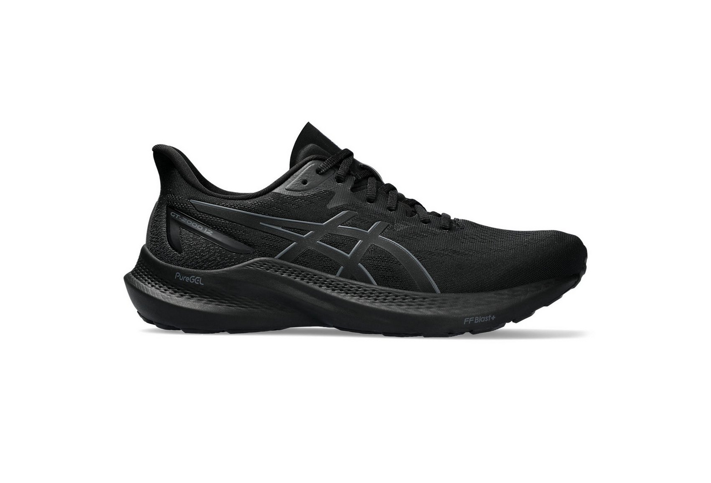Men's Wide-Last All-Black Support Running Shoes