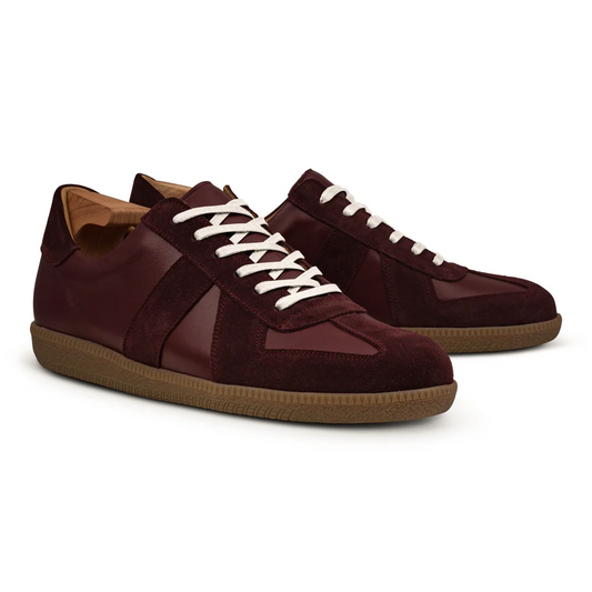 Premium Suede Calfskin Low-Top Rubber Sole Sneakers