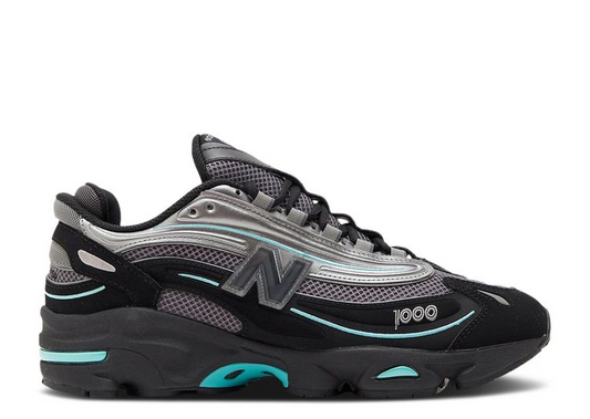 Black Teal Retro Lightweight Comfort Shoes