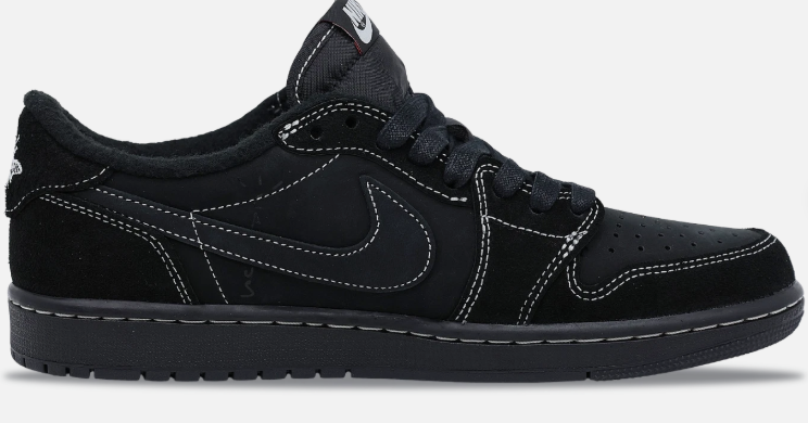 Black Low-Top Retro Street Sneakers