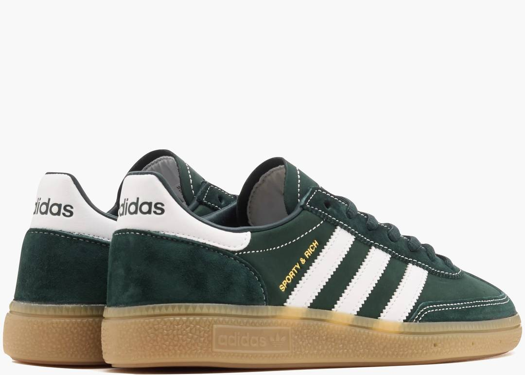 Dark Green Retro Suede Sneakers
