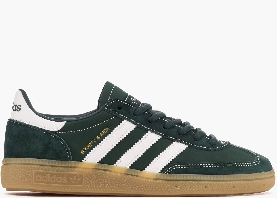 Dark Green Retro Suede Sneakers