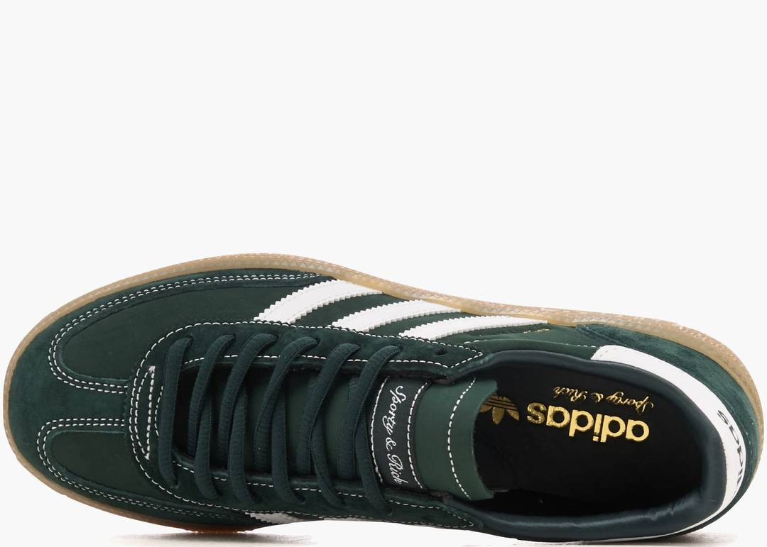 Dark Green Retro Suede Sneakers
