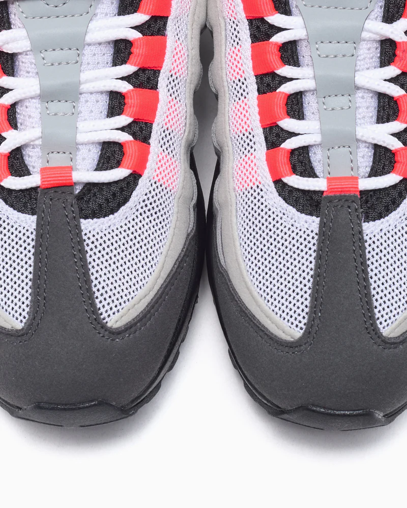 Air Max 95 Medium Ash and Solar Red