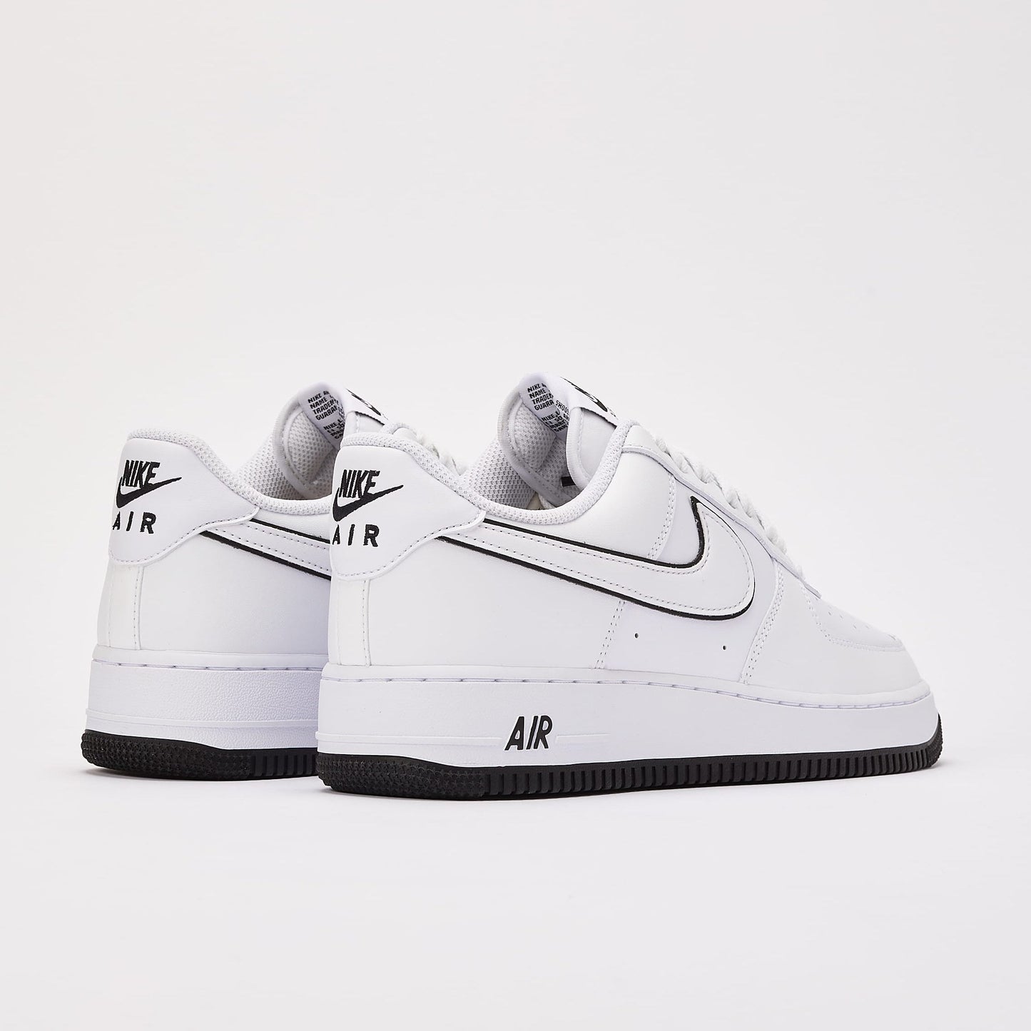 AF1 White Black Outline Sneakers