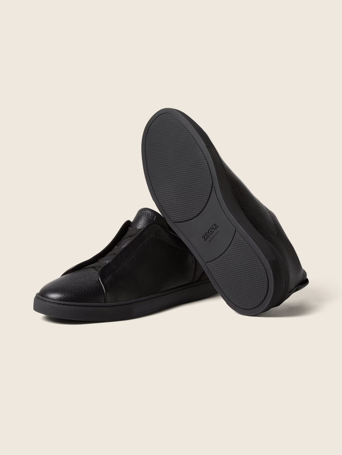 Deerskin Triple Stitch Leather Sneakers