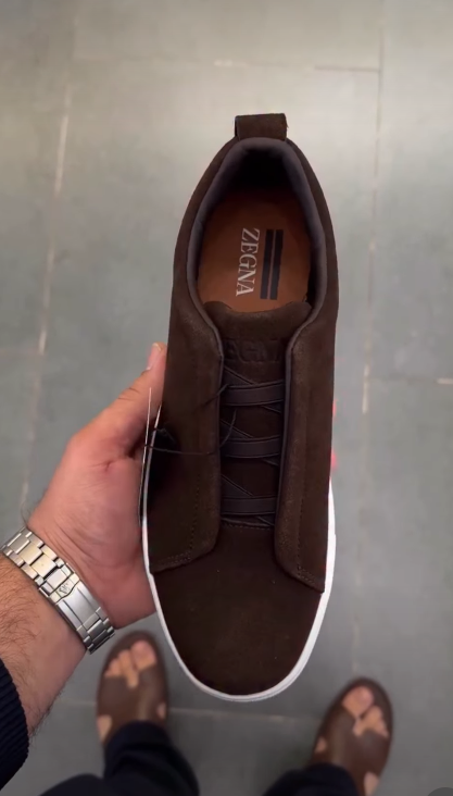 Triple Stitch Suede Sneakers