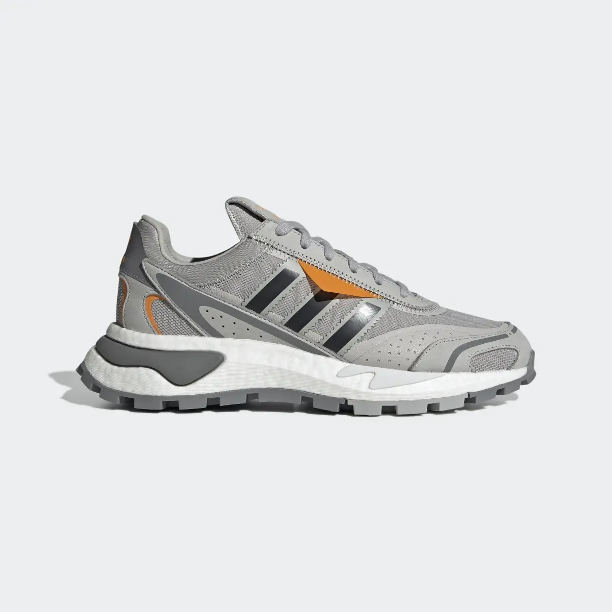 Grey Orange Retro Running Sneakers