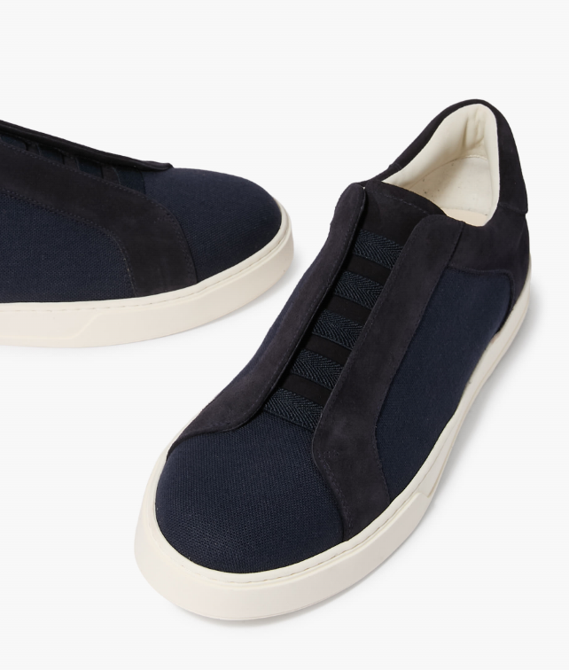 Men's Leather Sneakers in Blue for Men