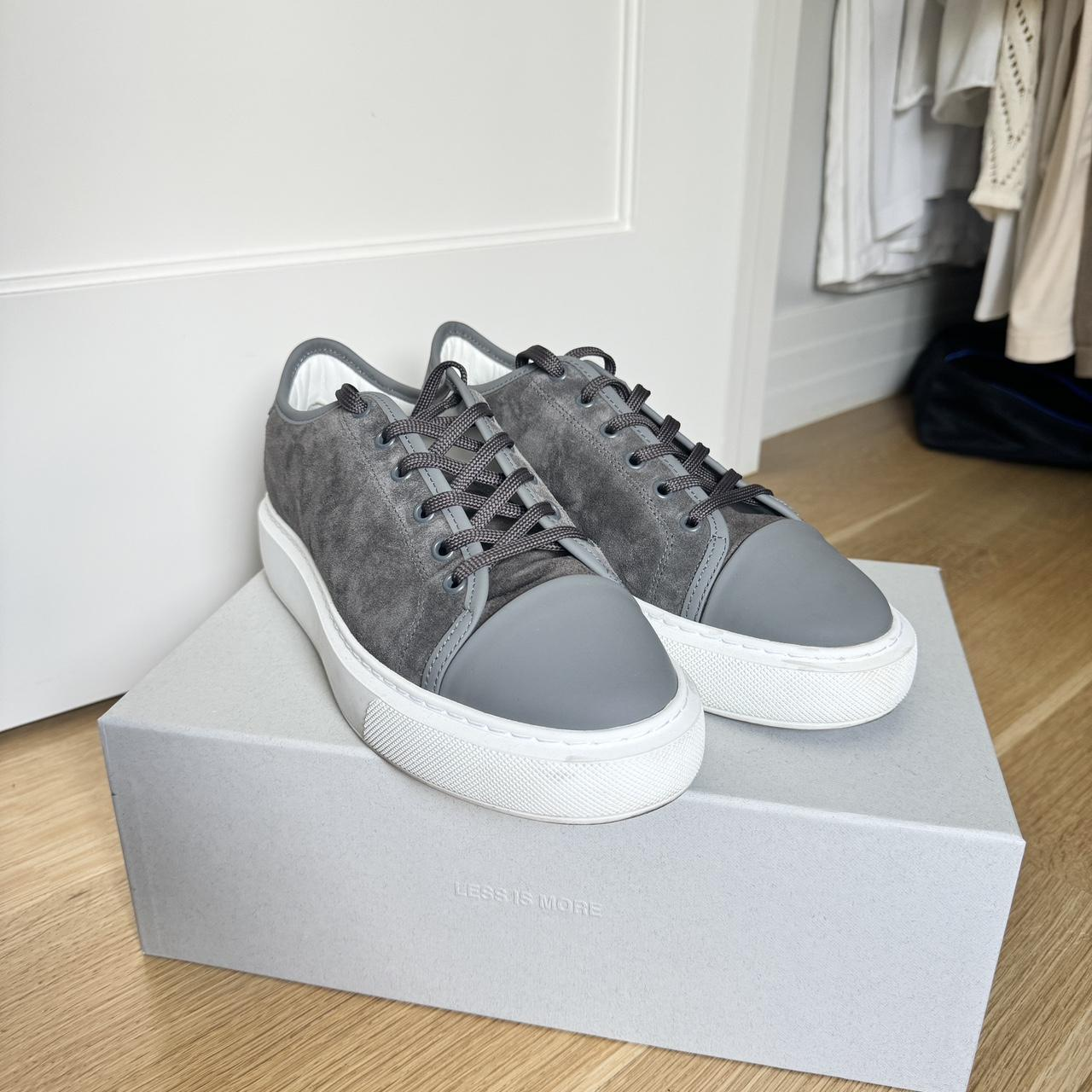 Men's Grey and White Trainers