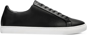 Minimal Leather Lace-Up Sneakers