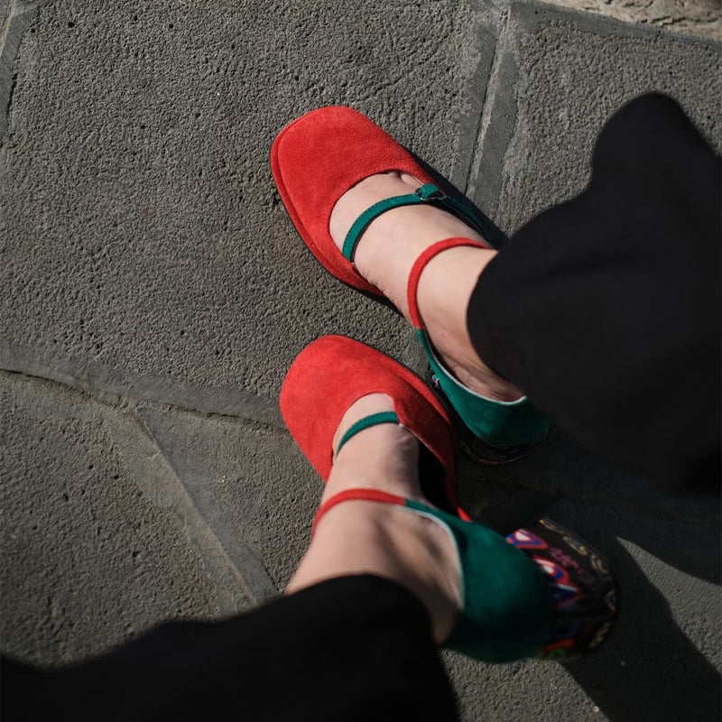 Color Block Coarse With Mary Jane