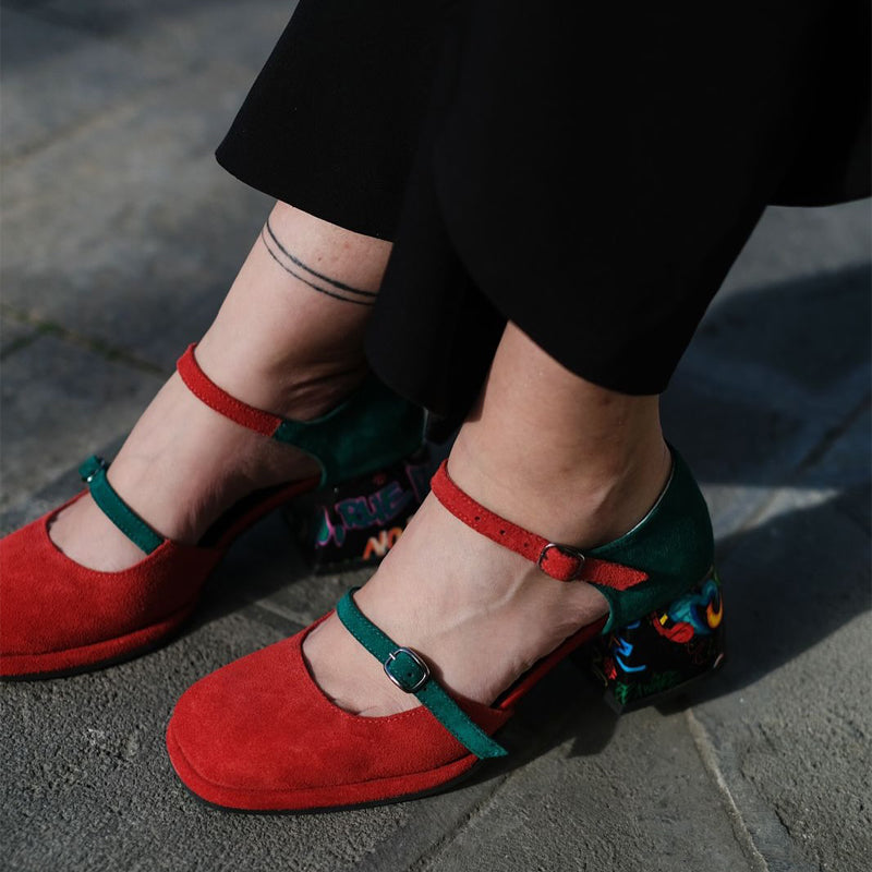 Color Block Coarse With Mary Jane