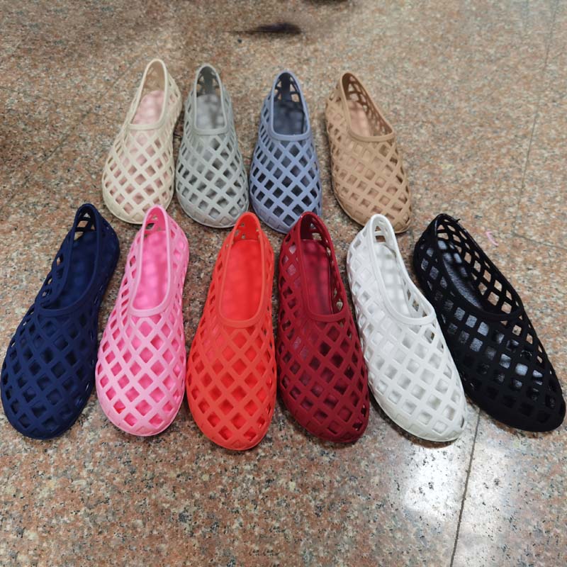 Summer Breathable Hollow-out Baotou Single-layer Shoes Slip-on Sandals