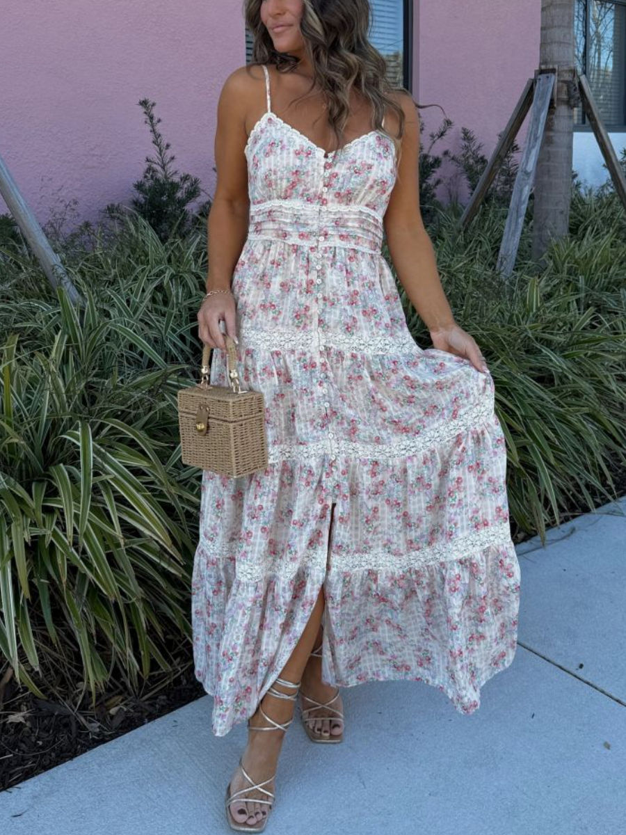 Wild Flower Floral Maxi Dress